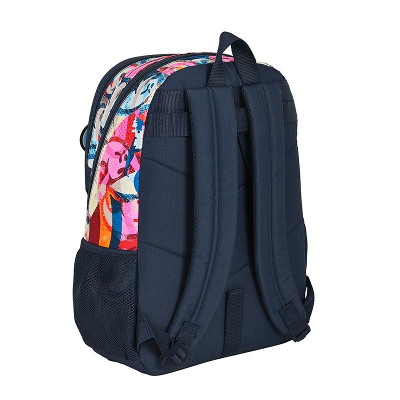 Mochila El Niño "Life is fun" | SAFTA - Mochila escolar gran capacidad, adaptable a carro, 44 cm, doble compartimento con cremallera // 612207665