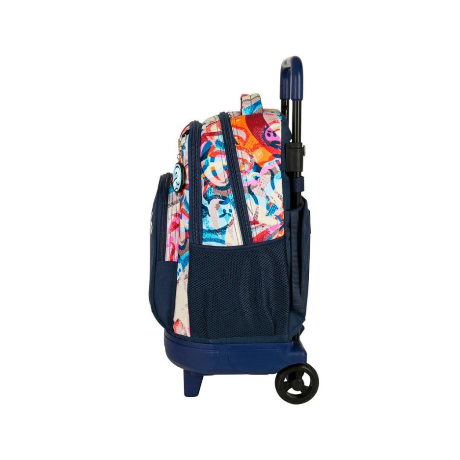 Mochila escolar grande con ruedas El Niño modelo 'Life is fun' | SAFTA - Triple compartimento, extraíble, 45 cm // Ref: 612207918