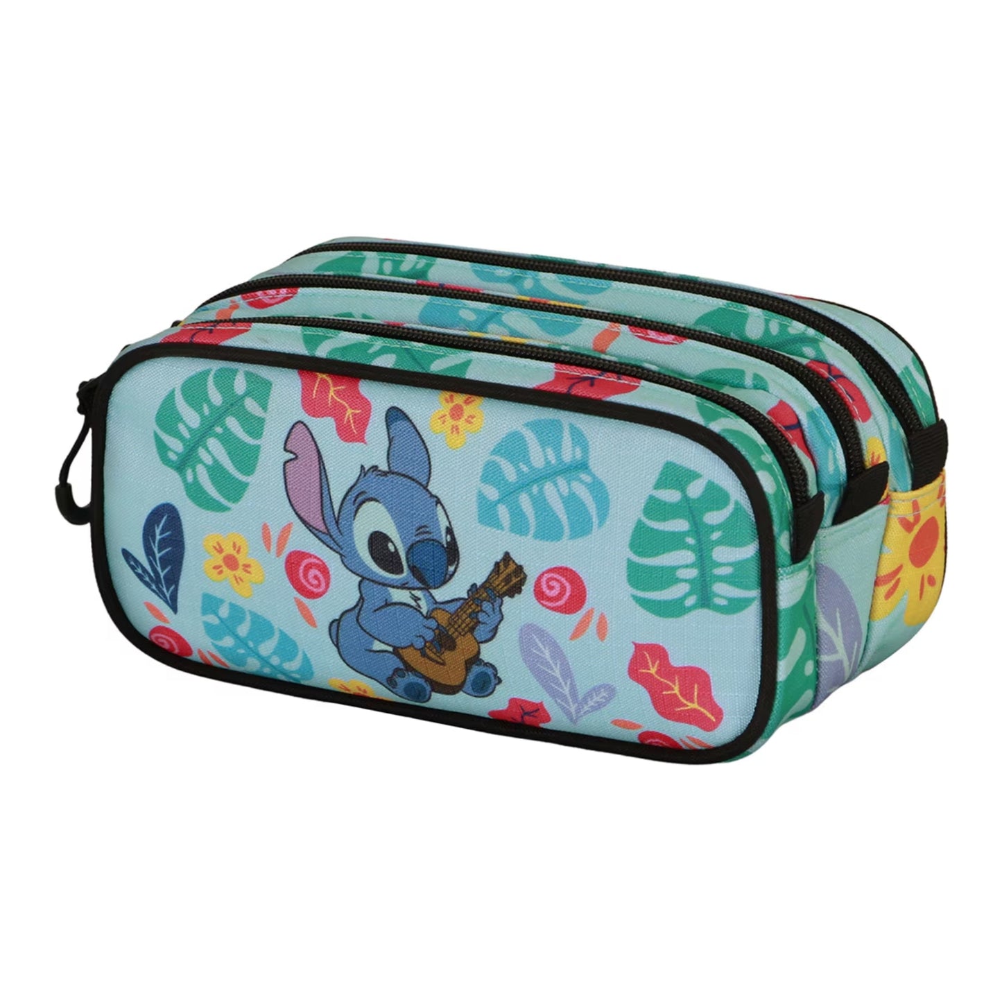 Portatodo Lilo & Stitch Trick Fan 2.2G | KARACTERMANIA - Portatodo oficial de Disney, triple compartimento, verde, estampado // Ref: 08388