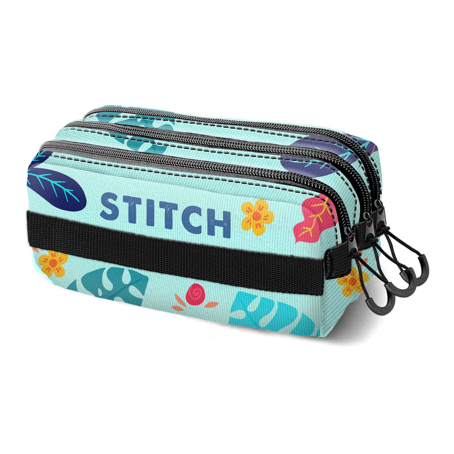 Portatodo Lilo & Stitch Trick Fan 2.2G | KARACTERMANIA - Portatodo oficial de Disney, triple compartimento, verde, estampado // Ref: 08388