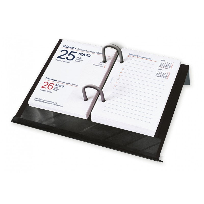 Taco 2026 sobremesa, Nº3 | MYRGA - Taco doble perforado, 650 páginas en blanco, 6 hojas por semana, incluye calendario del contribuyente // Ref: 1103