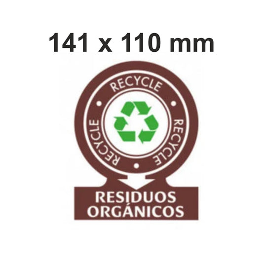 Kit 6 etiquetas adhesivas clasificación de basura| Tico - Etiquetas preimpresas con los nombres de los contenedores de basura, resistentes al sol y la intemperie, se pueden aplicar sobre metal y plástico, 110 x 141 mm - REF: F435424