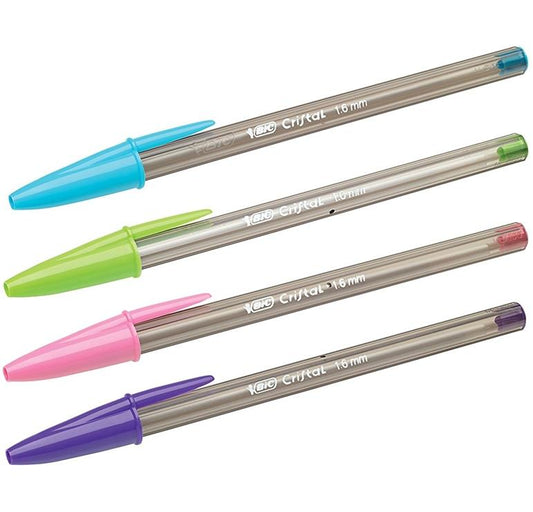 Bolígrafo BIC Large 'Fashion' surtido: morado, rosa, verde y turquesa