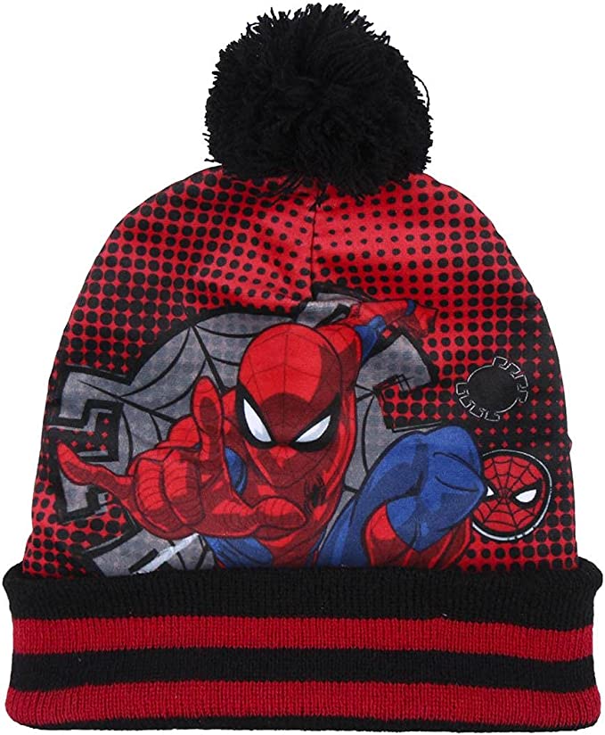 Cerdá Conjunto Braga Cuello Spiderman Marvel, Guantes Y Gorro Niños, Multicolor, Talla Única