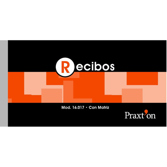 Praxt'on Talonario Recibo 16.017 con Matriz (pack 10 Ud.)