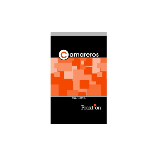 Talonario Camarero, Mod. 160.094L, copia simple | PRAXT'ON - Pack de 10 talonarios, microperforados, tamaño de bolsillo