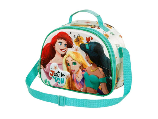 Karactermania Bolsa portamerienda Princesas Disney 3D 'Just be you', asa regulable, multicolor - 26 cm