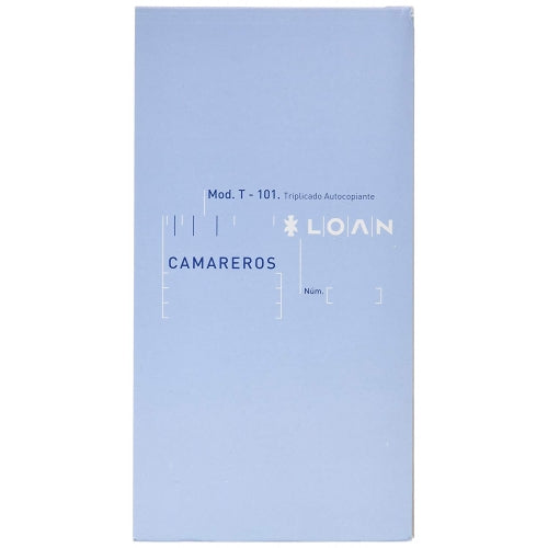 LOAN Talonario de Camarero T-101 Triplicado Autocopiante 1/3 Folio