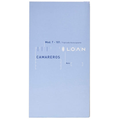 LOAN Talonario de Camarero T-101 Triplicado Autocopiante 1/3 Folio