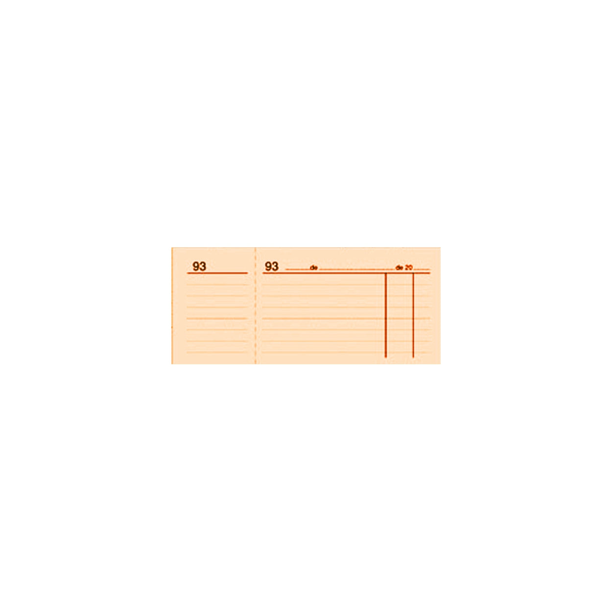 Talonario Caja numerado rayado mod. 24.003, 100 hojas | PRAXT'ON - Pack de 20 unidades, caja, numerado y rayado, del 1 al 100 // Varios colores disponibles