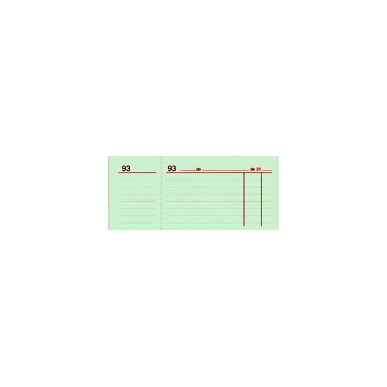 Talonario Caja numerado rayado mod. 24.003, 100 hojas | PRAXT'ON - Pack de 20 unidades, caja, numerado y rayado, del 1 al 100 // Varios colores disponibles