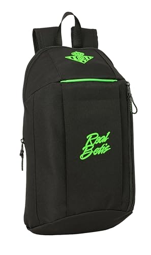 REAL BETIS BALOMPIÉ - Mini Mochila para Uso Diario, Ideal para Niños de Diferentes Edades, Cómoda y Versátil, Calidad y Resistencia, 22x10x39 cm