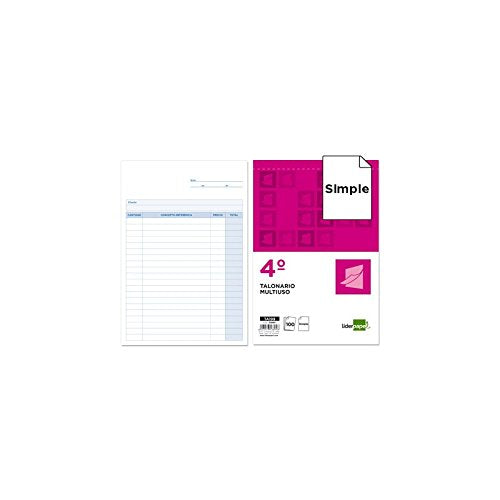 Liderpapel 53894 - Talonario