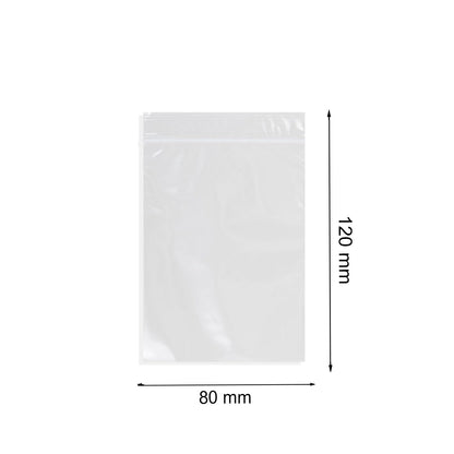 Fixo Pack 50063200－Pack de 100 bolsas autocierre, 80 x 120 mm