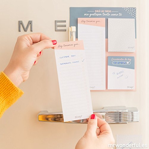 Mr. Wonderful Ojalá Las Tareas Me Gustasen Tanto Como Tu - Bloc magnético de notas adhesivas