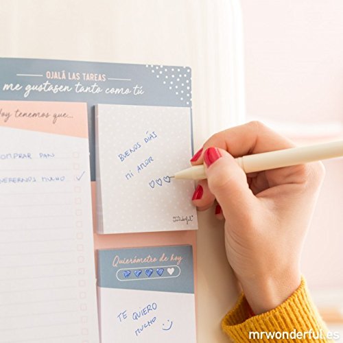 Mr. Wonderful Ojalá Las Tareas Me Gustasen Tanto Como Tu - Bloc magnético de notas adhesivas