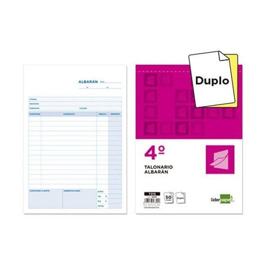 Liderpapel - Talonario Albarán Cuarto Original Y Copia T215
