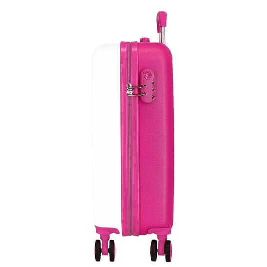 Joumma Disney Minnie Flowers Maleta de Cabina Blanco 38x55x20 cms Rígido 2 kgs Cierre de combinación Lateral ABS 2 kgs 35L Equipaje de Mano