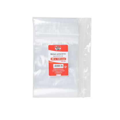 Fixo Pack 50063200－Pack de 100 bolsas autocierre, 80 x 120 mm