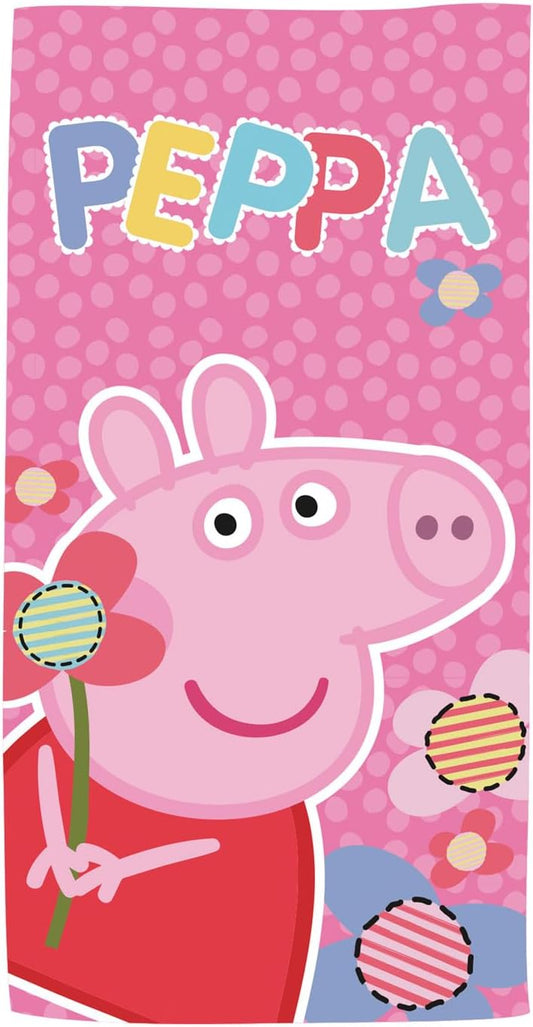 Toalla de Microfibra de 70x140cm de-Peppa Pig, gran tamaño y absorbe la humedad