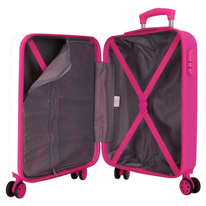 Joumma Disney Minnie Flowers Maleta de Cabina Blanco 38x55x20 cms Rígido 2 kgs Cierre de combinación Lateral ABS 2 kgs 35L Equipaje de Mano