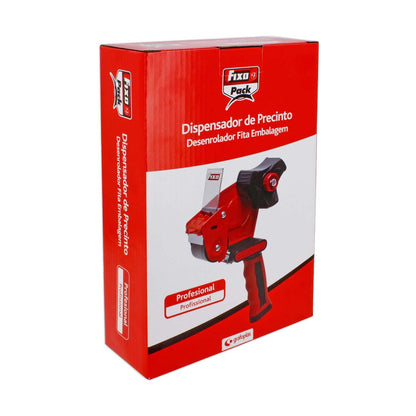 FIXO 8413623770298 Dispensador Precinto Metalico Maquina Precintar Pistola Mango Ergonomico Embalar, Gris