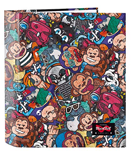 Blackfit8 "Monkey" Oficial Carpeta Oficial Folio 4 Anillas 270x60x330mm