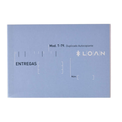LOAN Talonario , Pack 10 talonarios ,Nota de Entrega T-79 Duplicado Autocopiante A6 - 50 Juegos cada talonario