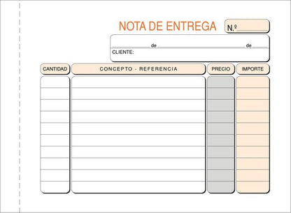 LOAN Talonario , Pack 10 talonarios ,Nota de Entrega T-79 Duplicado Autocopiante A6 - 50 Juegos cada talonario