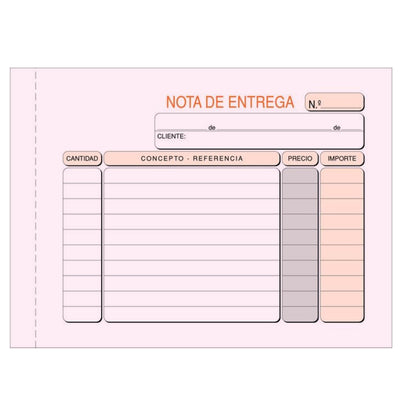 LOAN Talonario , Pack 10 talonarios ,Nota de Entrega T-79 Duplicado Autocopiante A6 - 50 Juegos cada talonario