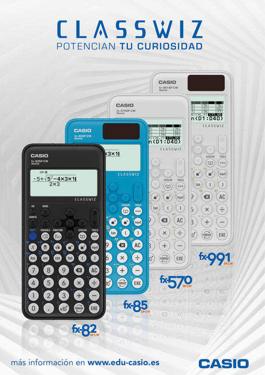 Casio FX-991SP CW - Calculadora Científica, Recomendada para el Curriculum Español y Portugués, 5 Idiomas, más de 560 Funciones, Solar, Color Blanco