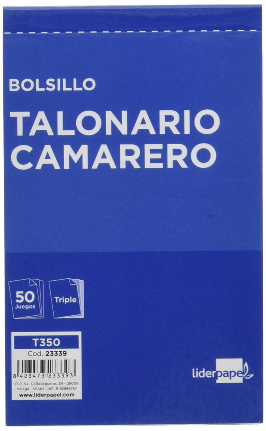 Liderpapel 23339 - Talonario, juego de 50