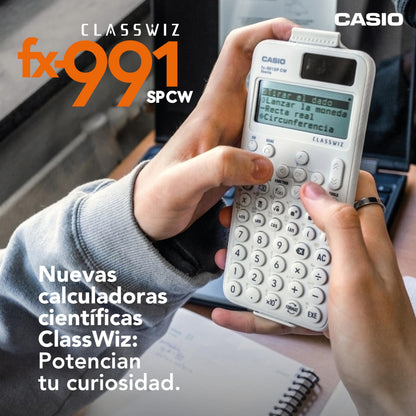 Casio FX-991SP CW - Calculadora Científica, Recomendada para el Curriculum Español y Portugués, 5 Idiomas, más de 560 Funciones, Solar, Color Blanco