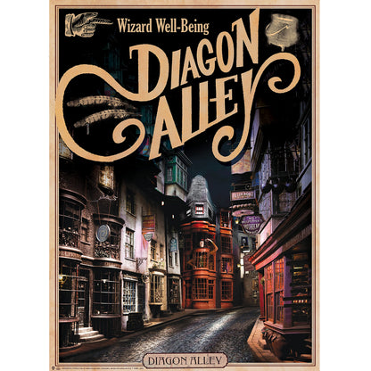 ABYSTYLE Harry Potter – Juego de 2 pósters – Retro Hogwarts & diagon (52 x 38)