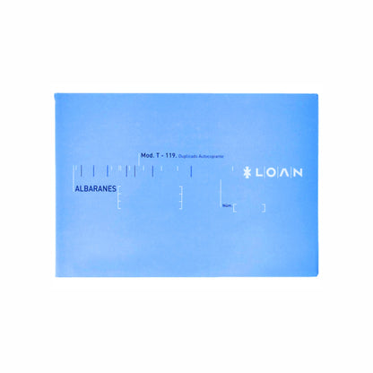 Talonario Albarán Duplicado Autocopiante, T-119 | LOAN - Talonario 100 Hojas (50 Blancas y 50 Rosa), Horizontal 21 x 15 cm // Pack 10 Unidades