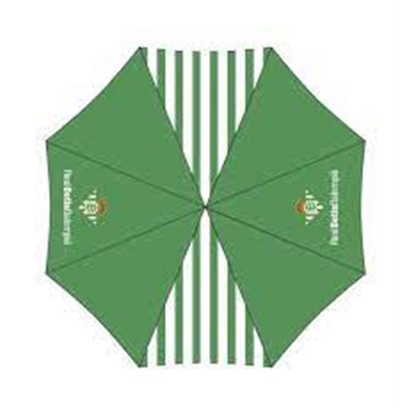 Seva Paraguas de bastón corporativo Real Betis Balompié, cadete largo, automático, verde con estampado - 81 cm