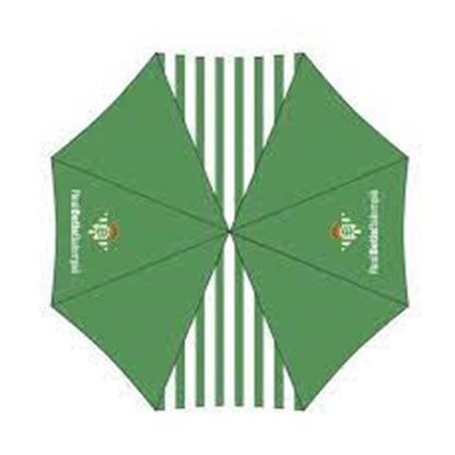 Seva Paraguas de bastón corporativo Real Betis Balompié, cadete largo, automático, verde con estampado - 81 cm