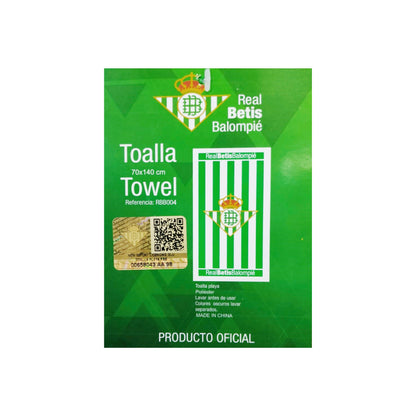 Toalla de baño Real Betis Balompié, producto oficial | NEW IMPORT - Toalla 140 x 70 cm, microfibra // Ref: 00930698