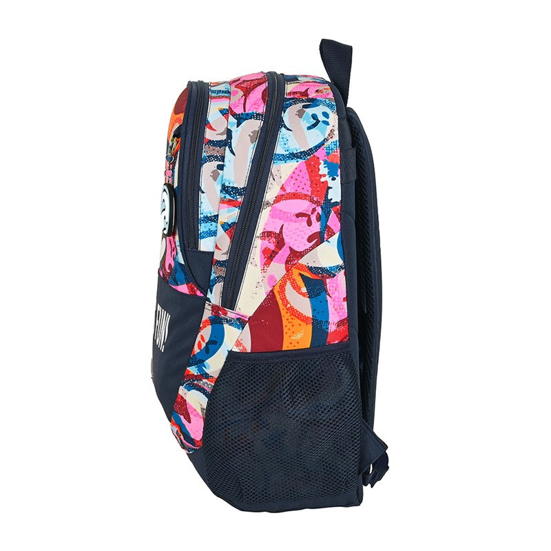 Mochila El Niño "Life is fun" | SAFTA - Mochila escolar gran capacidad, adaptable a carro, 44 cm, doble compartimento con cremallera // 612207665