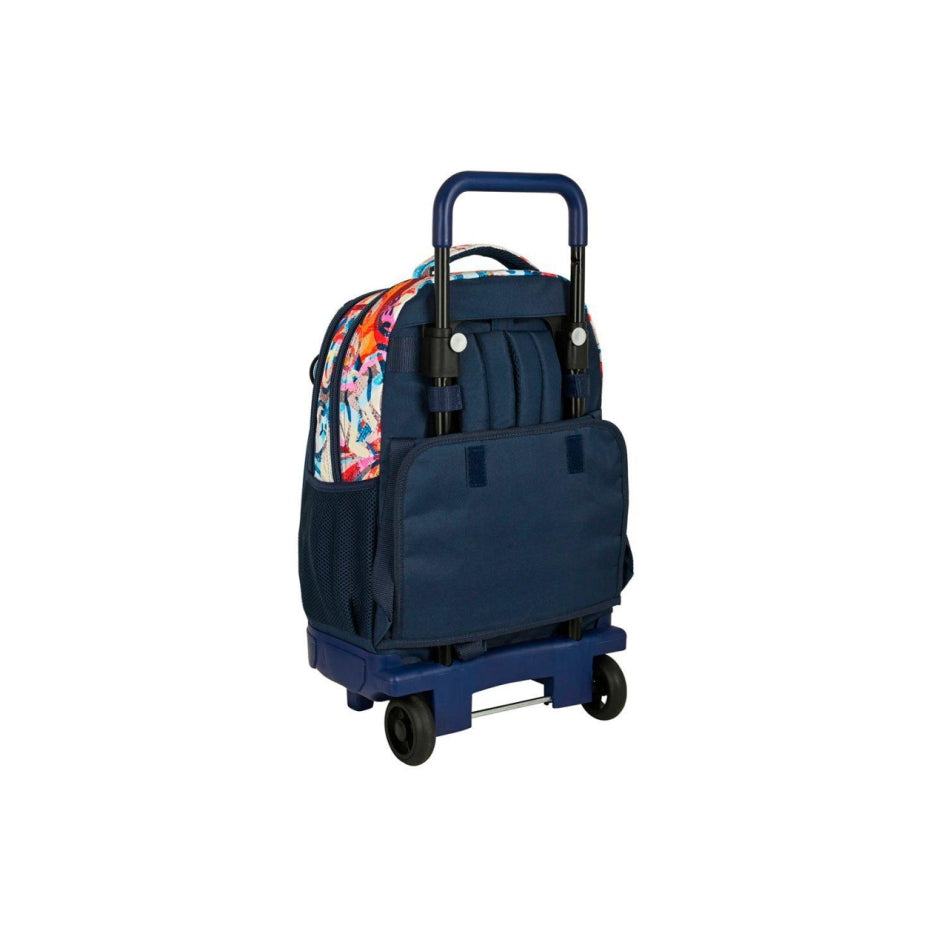 Mochila escolar grande con ruedas El Niño modelo 'Life is fun' | SAFTA - Triple compartimento, extraíble, 45 cm // Ref: 612207918