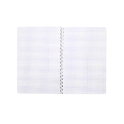 Cuadernos cuadros espiral folio, pack 10 ud.| LIDERPAPEL - Cuadernos Fº, cuadrícula 4mm, papel 60 gramos, 80 hojas, con margen, colores surtidos // Ref: 08194
