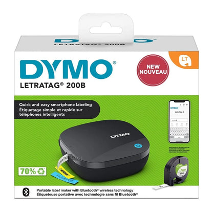 DYMO LetraTag® 200B Bluetooth®Impresora de etiquetas - Rotuladora, iOS y Android, Con cinta papel
