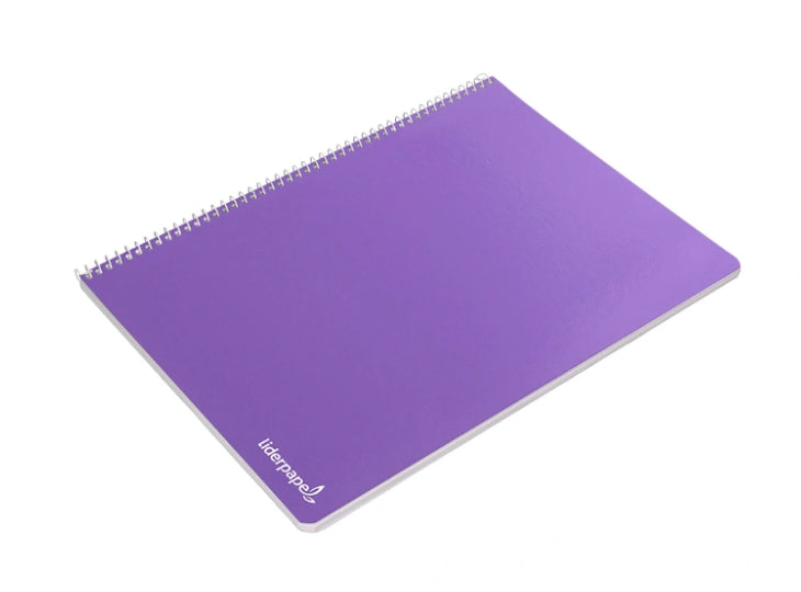 Cuadernos surtidos tamaño Folio, pack de 5 unidades | LIDERPAPEL - Cuadernos cuadrícula 4 mm, con margen, 80 hojas de 60 gramos, encuadernación en espiral // Ref: 08194