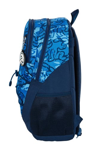 Mochila escolar grande El Niño, adaptable a carro | SAFTA - Azul, 44 cm, doble compartimento