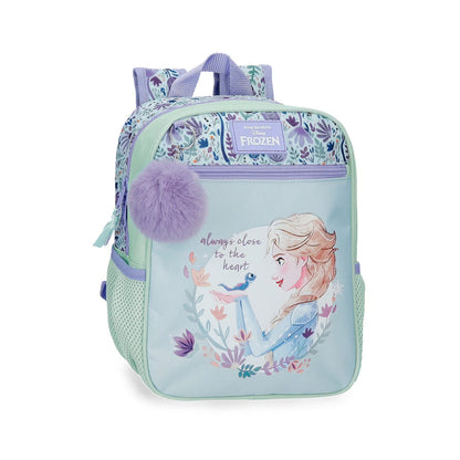 Mochila infantil Frozen, producto oficial de Disney | NEXTDOOR - Mochila escolar, 30 cm, adaptable a carro, bolsillos de malla laterales, cierres de cremallera, asas ergonómicas // Ref: 4942D2
