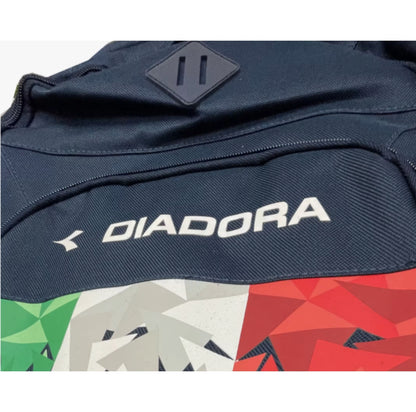 Mochila escolar Diadora 'Bandera Italiana' | SAFTA - Triple Compartimento y Malla Portabotellas, azul marino, 42 cm
