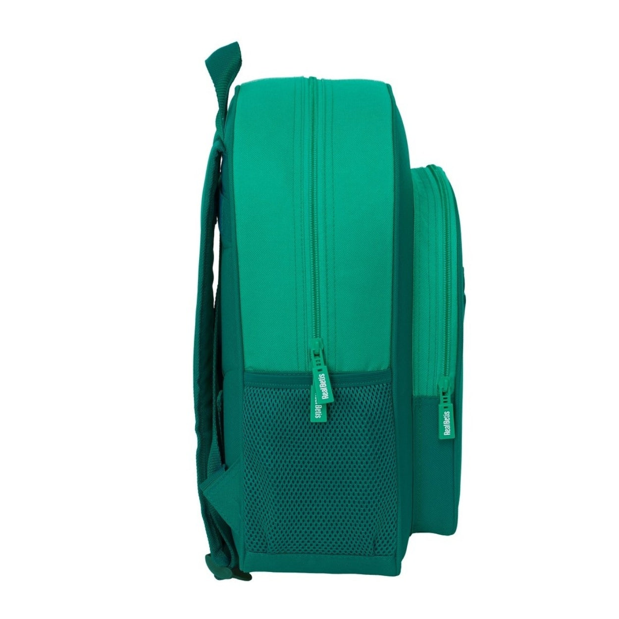 Mochila junior Real Betis Balompié | SAFTA - Producto oficial del equipo, adaptable a carro, color verde agua // Ref: 612566640