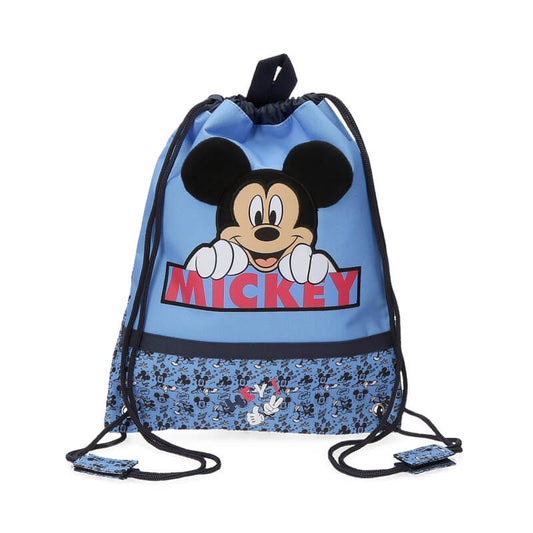 Mochila saco Mickey MOODS | SAFTA - Producto oficial de Disney, asas regulables, bolsillo exterior, estampado // Ref: 2523761