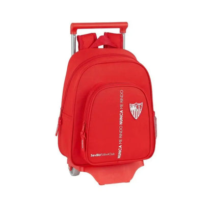 Mochila Infantil pequeña Sevilla FC Corporativa 'Nunca Me Rindo' | SAFTA - Mochila con carro de 2 ruedas, 34 cm, producto con licencia oficial // Ref: 612056020