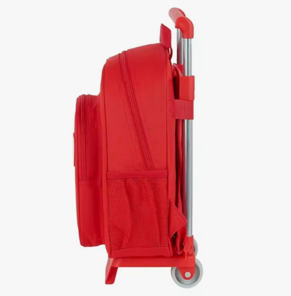 Mochila Infantil pequeña Sevilla FC Corporativa 'Nunca Me Rindo' | SAFTA - Mochila con carro de 2 ruedas, 34 cm, producto con licencia oficial // Ref: 612056020